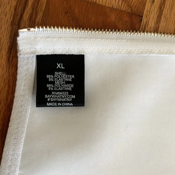 Say What? corset w/ metalic chain, zipper and mesh. Can be worn alone. - Picture 4 of 5